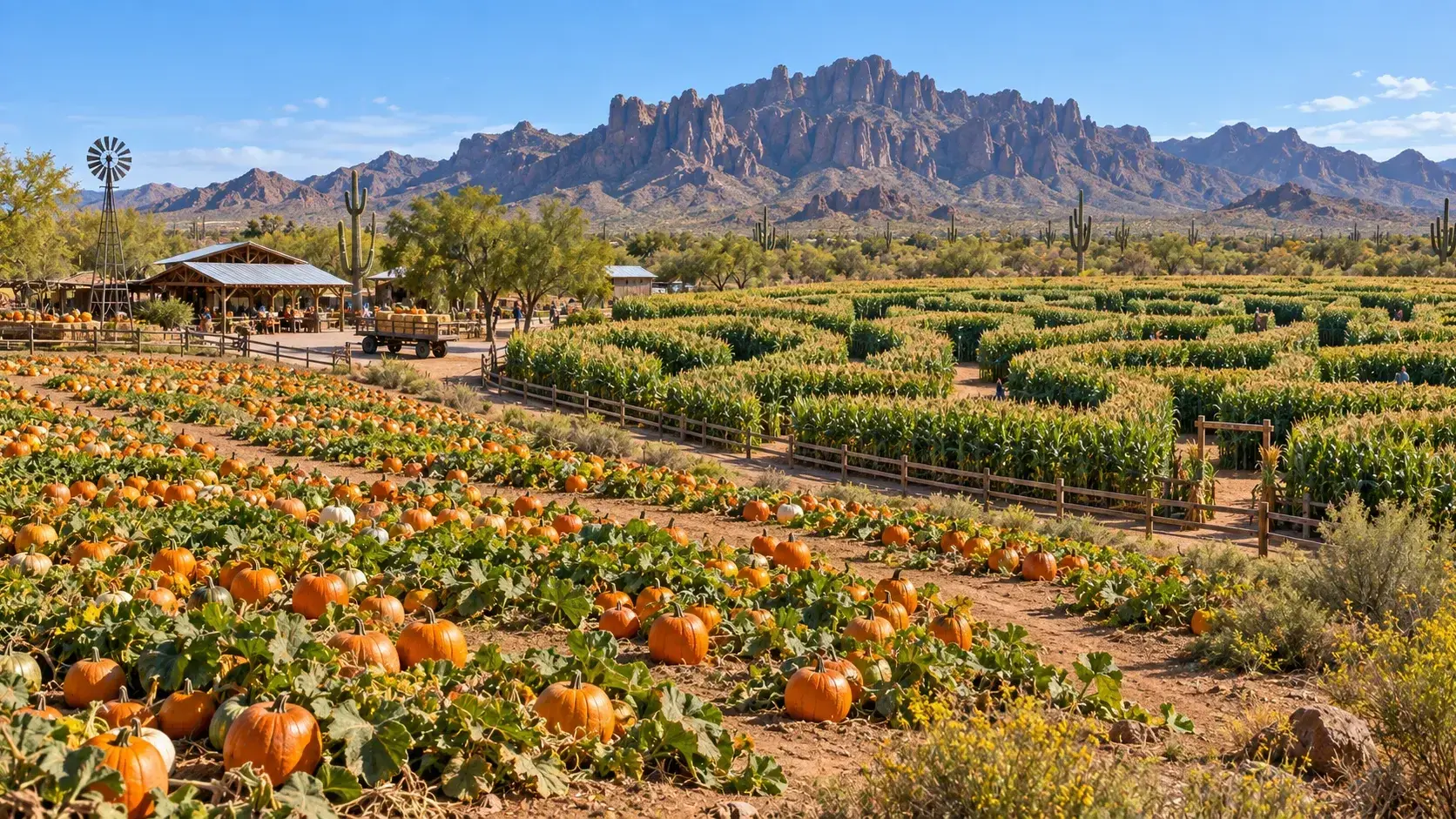 Illustrative pumpkin-patch outing in Arizona