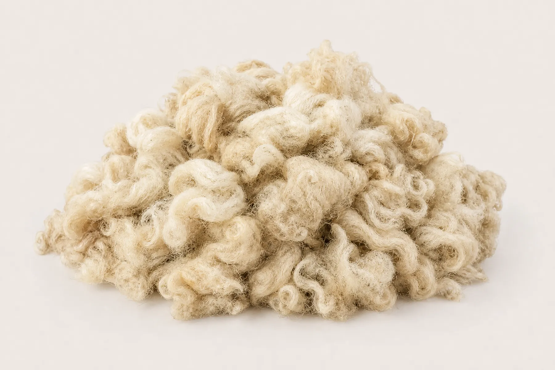 Raw sheep wool shown in a lanolin comparison