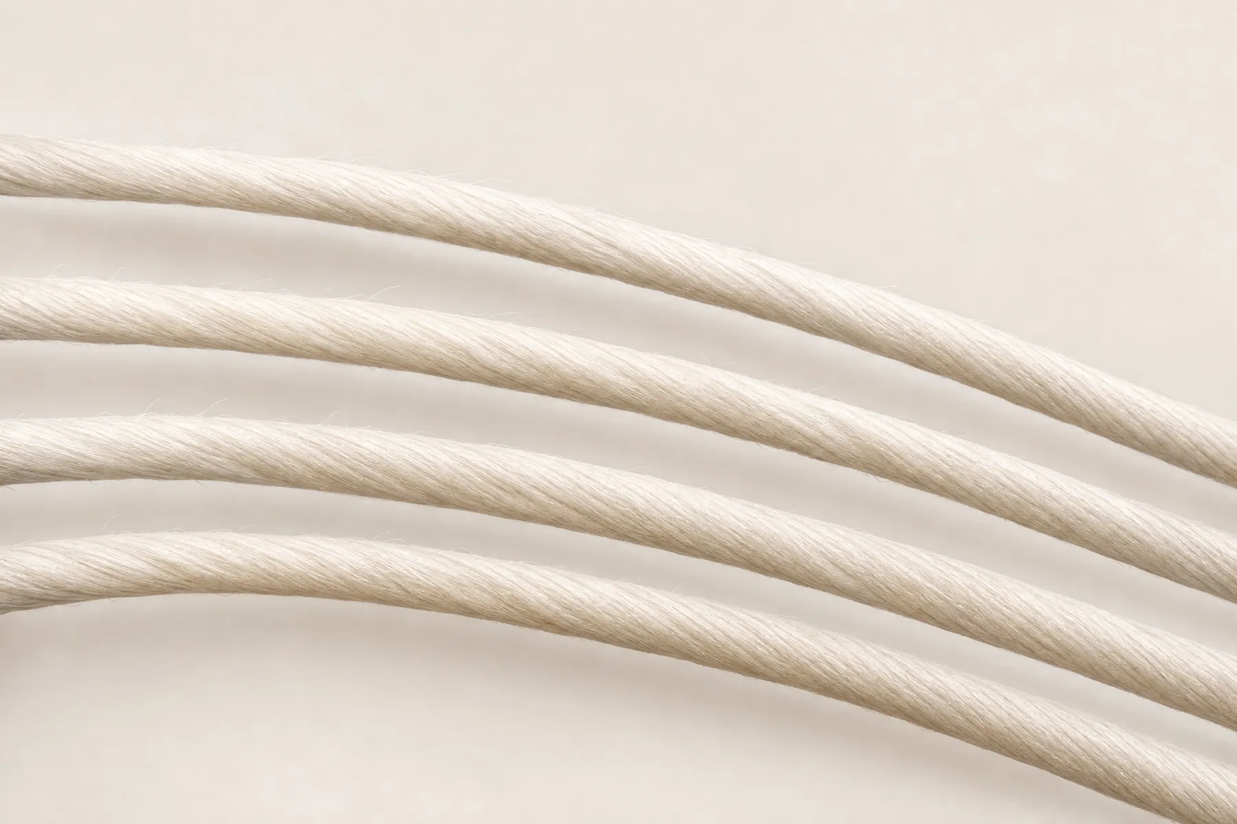 Macro educational illustration of several alpaca fibers