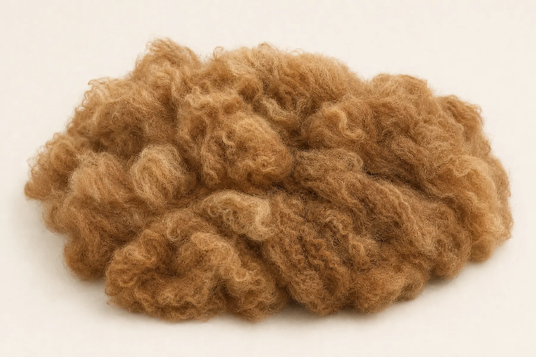 Alpaca fleece showing subtle lighter and darker tones within one color family