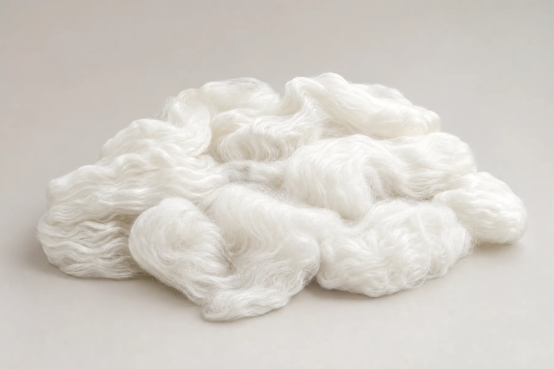 Naturally white alpaca fleece