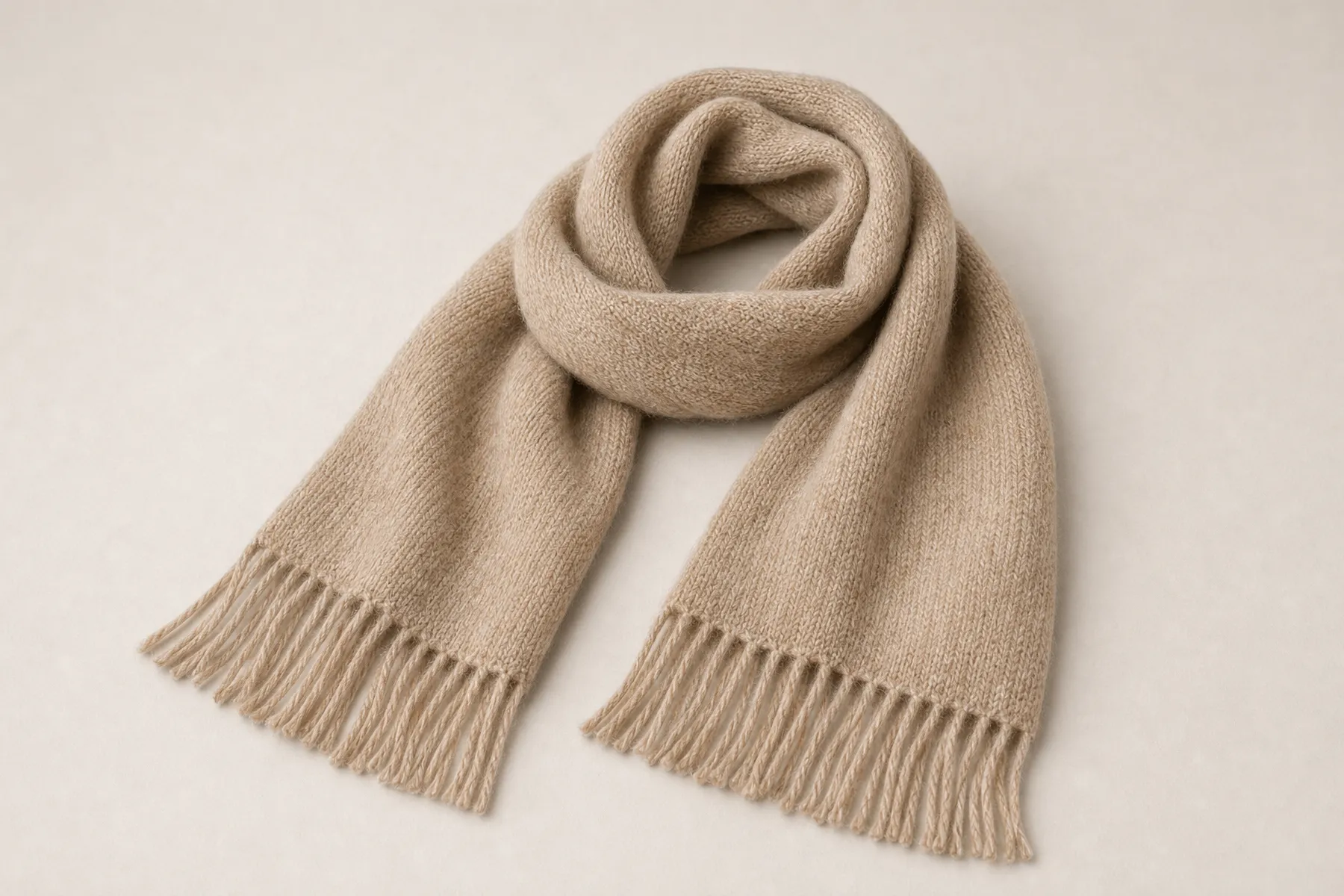Finished alpaca scarf