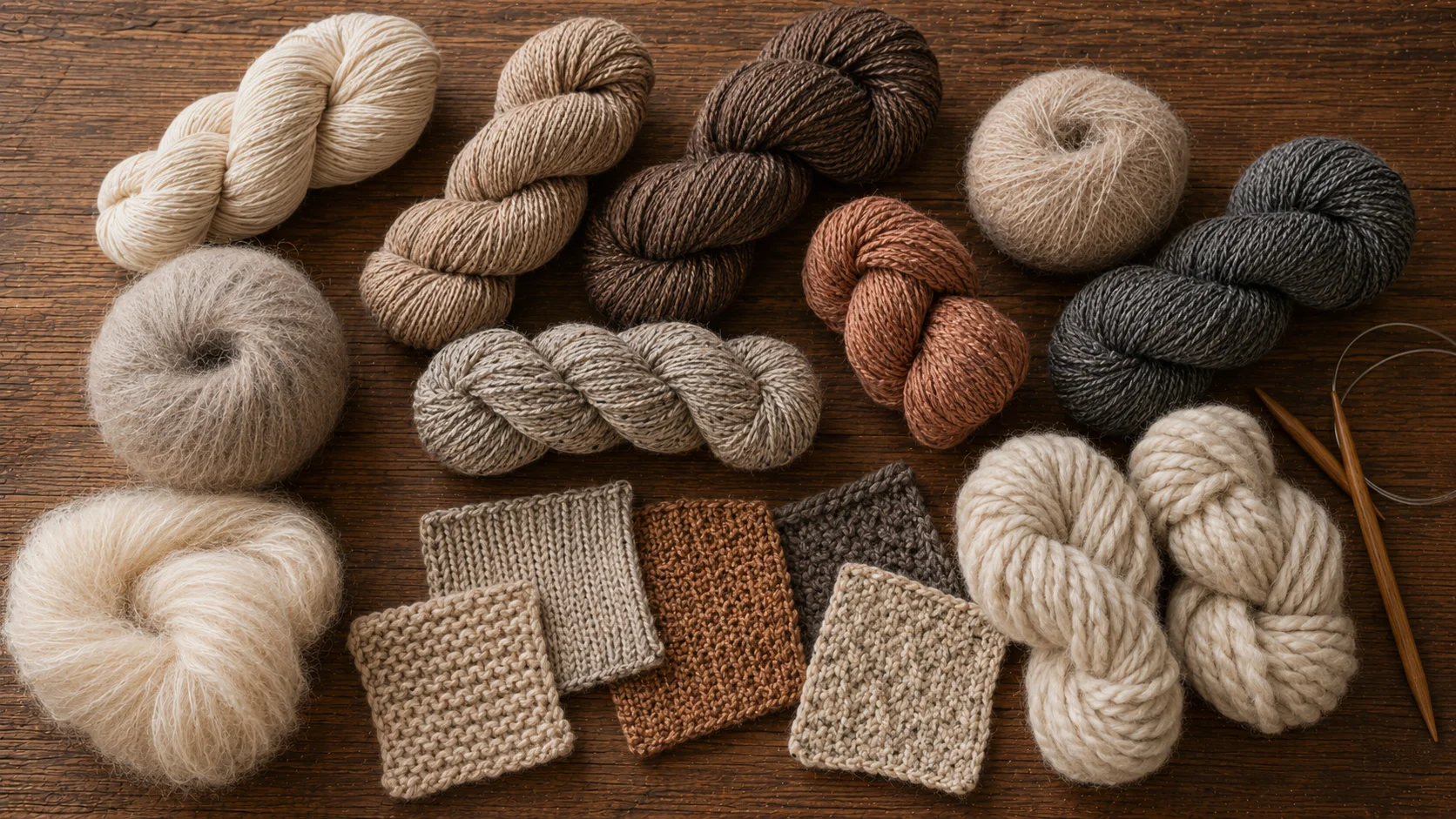 Alpaca and alpaca-blend blanket yarns in different weights and natural fleece colors