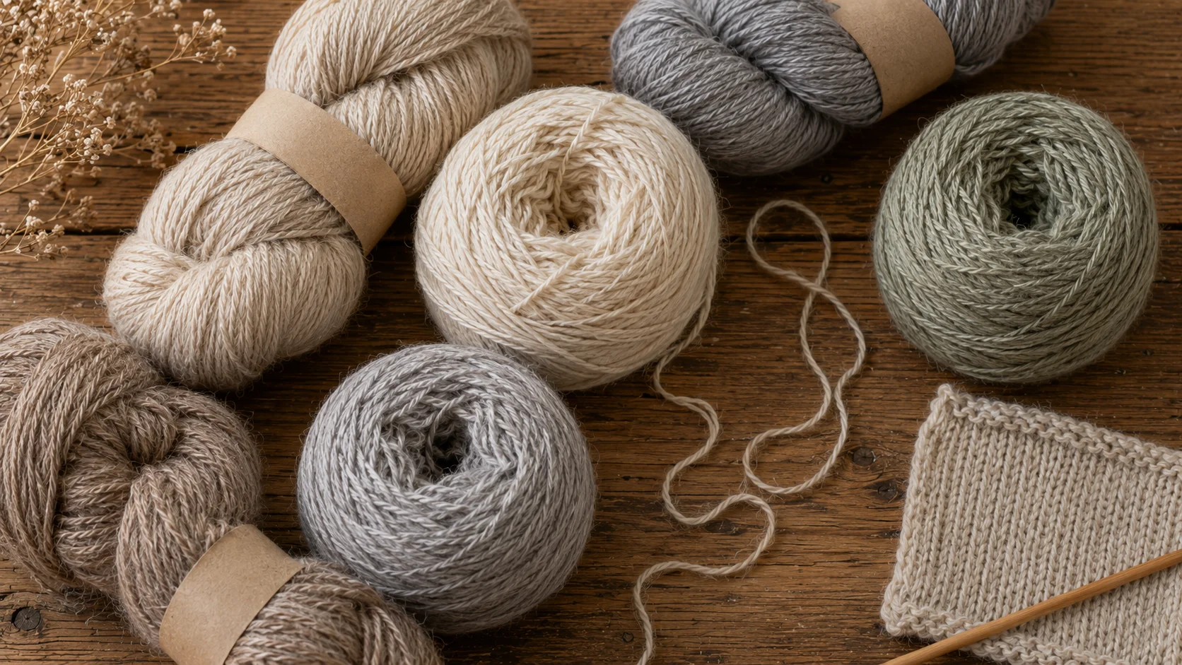 Several alpaca and alpaca-blend yarns suitable for knitting sweaters